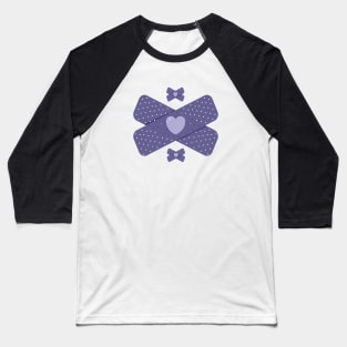 Purple Band Aid Baseball T-Shirt